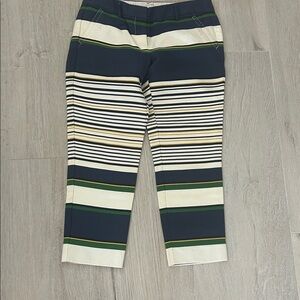 J. Crew women’s  Striped Chinos - Navy, Green, Cream